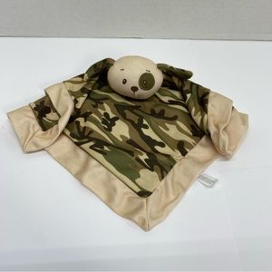 Baby Ganz Camo Puppy Lovey Mini Blanket Green Eye Patch Green Brown Beige Plush